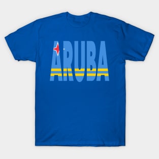 Aruba - Flag overlay on ARUBA T-Shirt